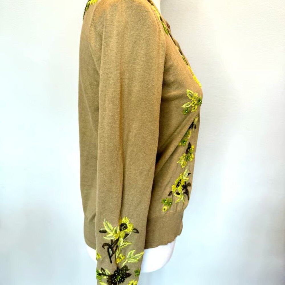 Vintage Votre Nom Beaded and Embroidered Cardigan | EUC | Size 40 (medium) - Picture 2 of 4